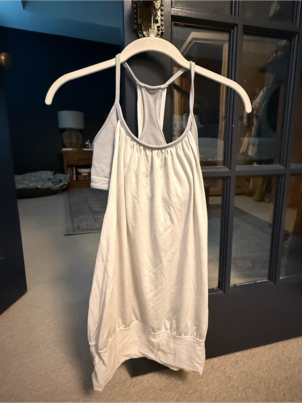 lululemon athletica White Racerback Tank Top with attached bra